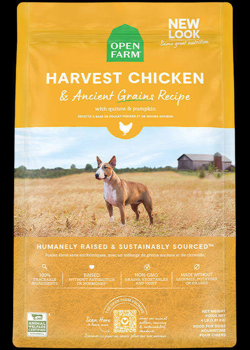 Open Farm Harvest Chicken & Ancient Grains Dry Dog Food 22lb - Poudre Pet and Feed Supply